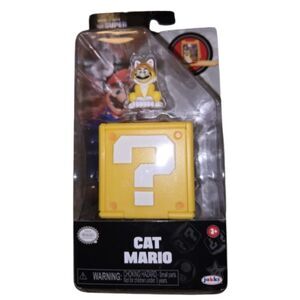 Jakks Pacific Super Mario Bros Movie Cat Mario 1.25" Mini Figure (New)